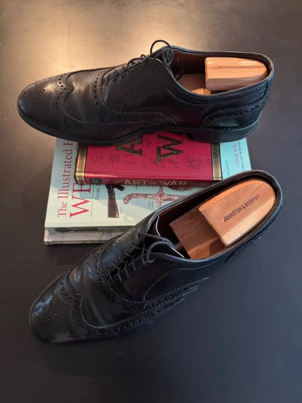 Allen Edmonds McAllister Black Wingtip Oxford Dress Shoes — Men’s 11.5 D